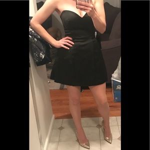 Bebe strapless black dress. Size 0. Wore once